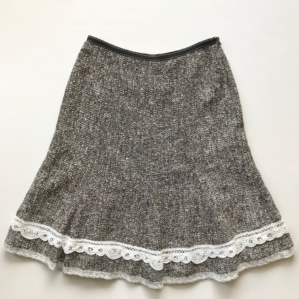 LAST DAY Cynthia Steffe black tweed circle skirt